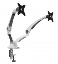 EDMARM Dual Monitor Arm. Clamp Fit Or Bolt Fit. White